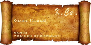 Kuzma Csanád névjegykártya